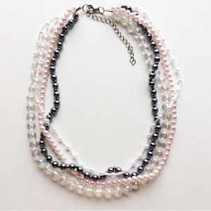 NWOT 4-Strand Beaded Faux Pearls Necklace